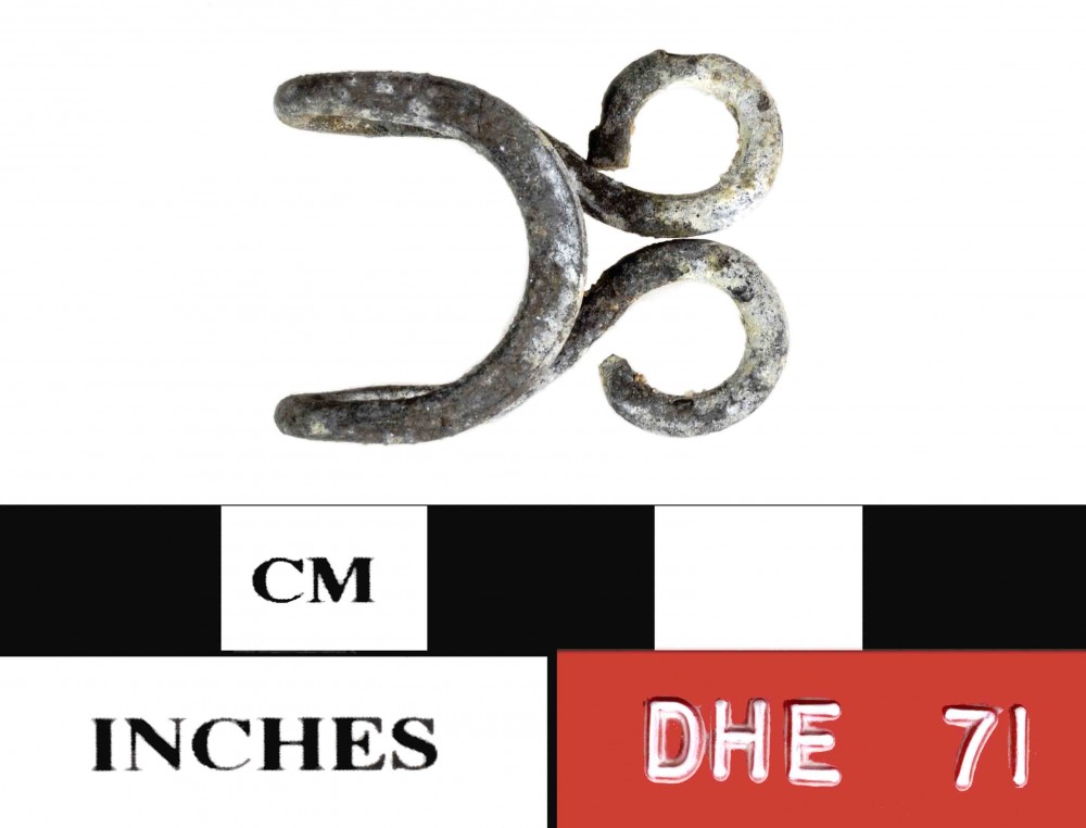 DHE71 Copper/brass artefact recovered from Dirk Hartog Excavation