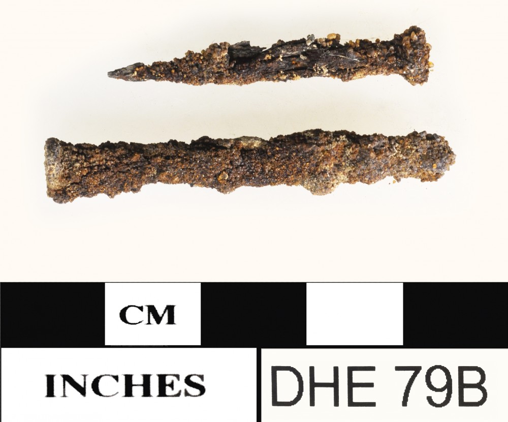 DHE79b FERROUS artefact recovered from Dirk Hartog Excavation