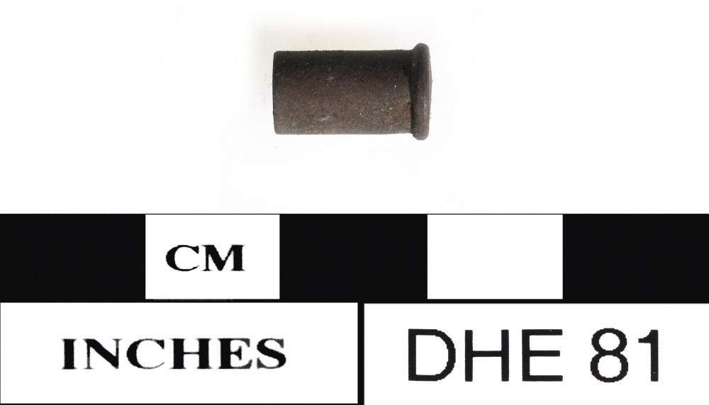 DHE81 Copper/brass artefact recovered from Dirk Hartog Excavation