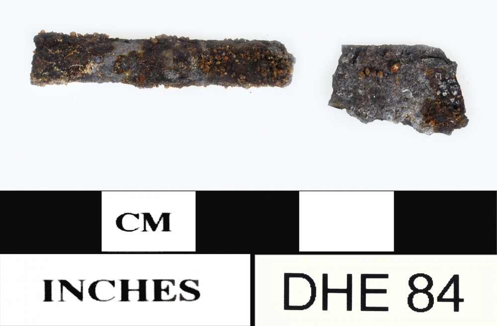 DHE84 Tin artefact recovered from Dirk Hartog Excavation