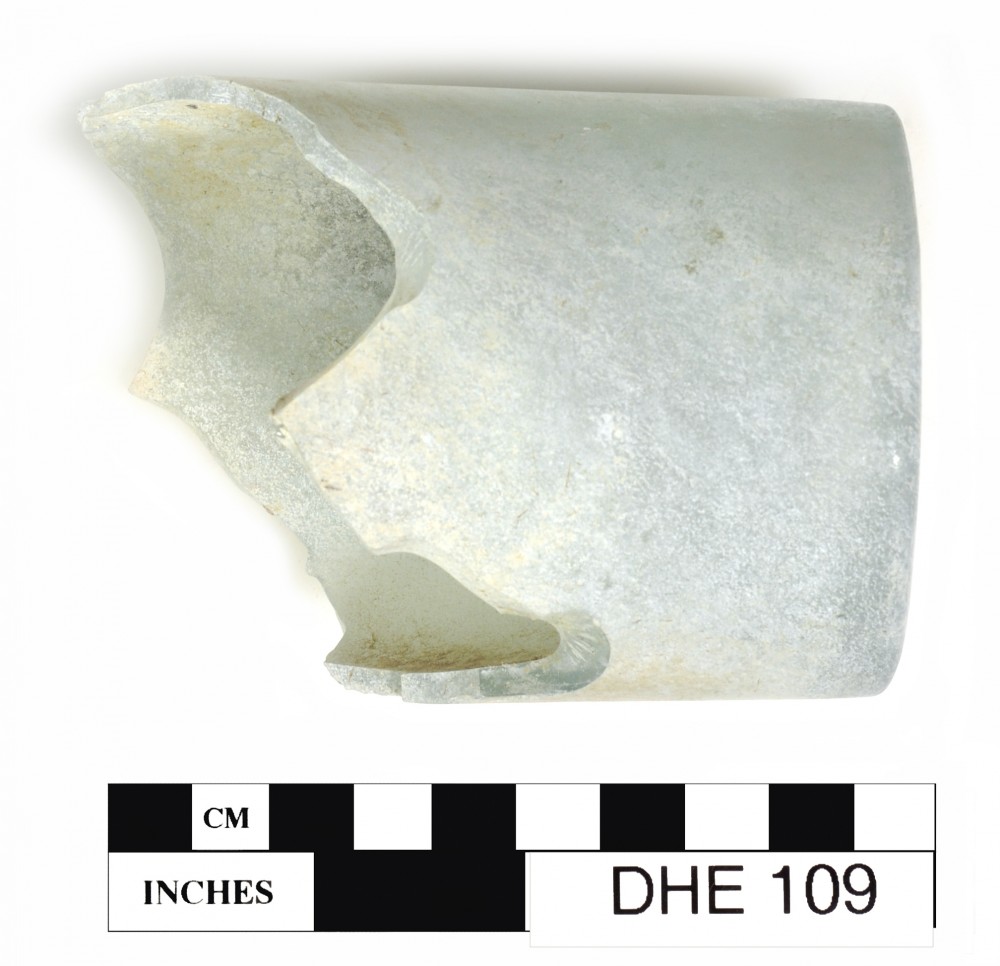 DHE109 Glass artefact recovered from Dirk Hartog Excavation