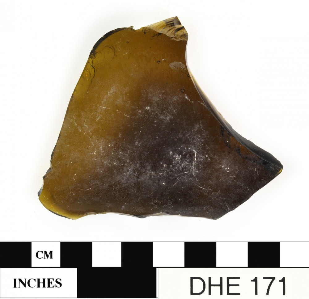 Glass artefact recovered from Dirk Hartog Excavation