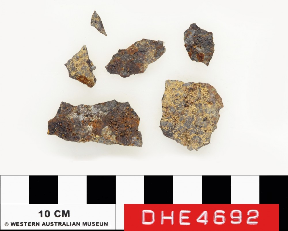 DHE4692 Tin artefact recovered from Dirk Hartog Excavation