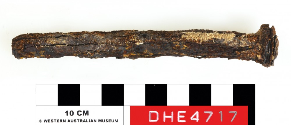 DHE4717 Ship's fittings artefact recovered from Dirk Hartog Excavation