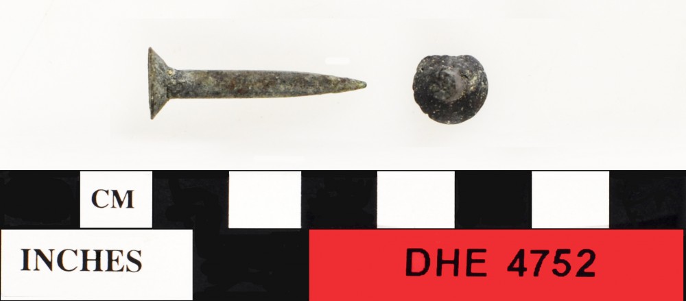 Copper/brass artefact recovered from Dirk Hartog Excavation