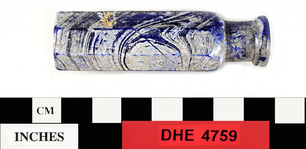 DHE4759 Glass artefact recovered from Dirk Hartog Excavation
