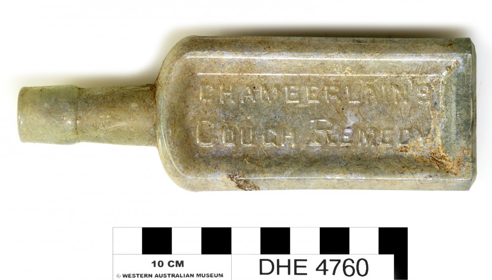 DHE4760 Glass artefact recovered from Dirk Hartog Excavation
