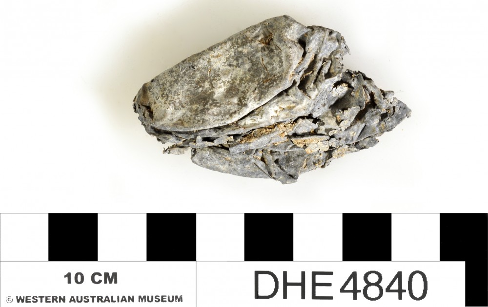 DHE4840 Lead artefact recovered from Dirk Hartog Excavation
