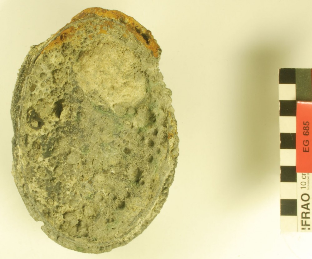 EG685 Pewter artefact recovered from Eglinton