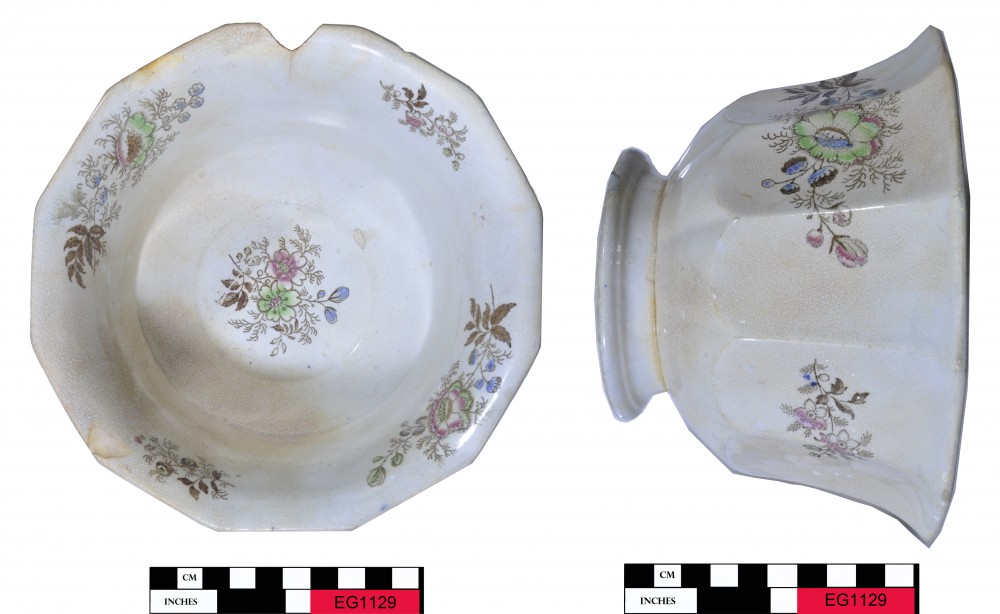 Patterned Earthenware artefact recovered from Eglinton
