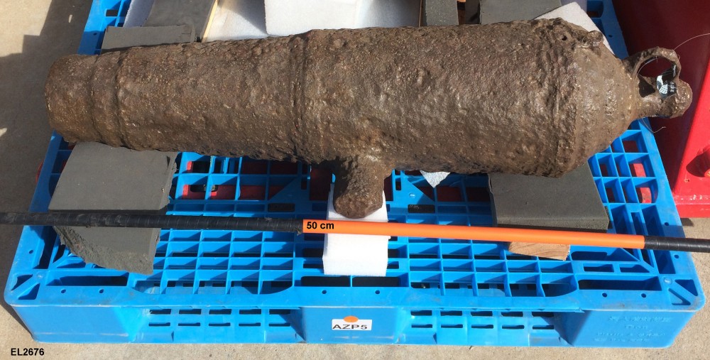EL2676 Armament artefact recovered from Elizabeth