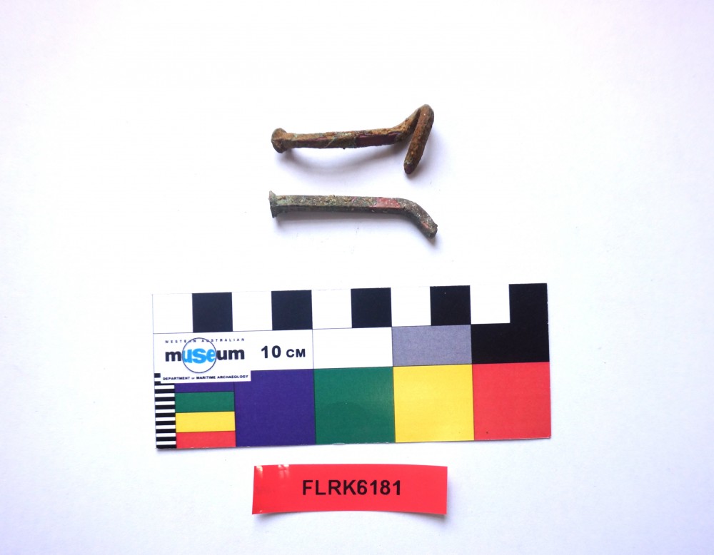 Copper/brass artefact recovered from Flat Rock Unid