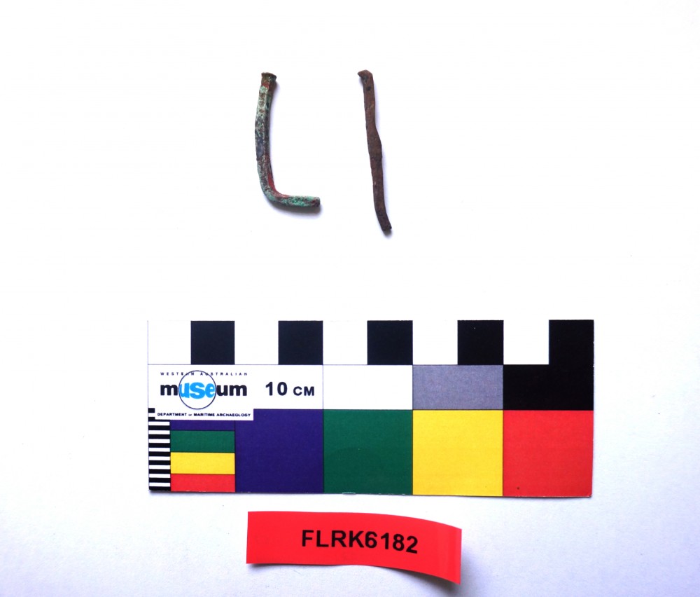 FLRK6182 Copper/brass artefact recovered from Flat Rock Unid