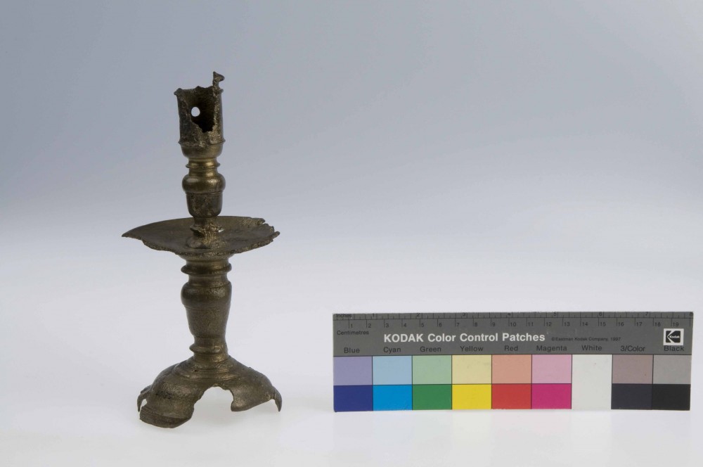Copper/brass artefact recovered from Vergulde Draeck (Gilt Dragon)