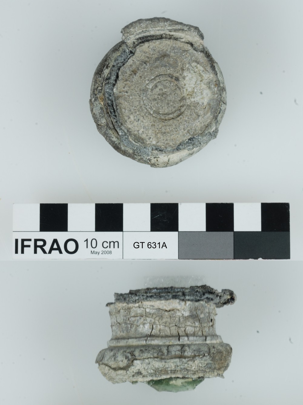 GT631A Pewter artefact recovered from Vergulde Draeck (Gilt Dragon)