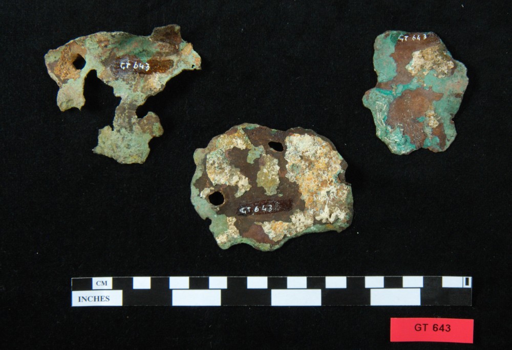 Copper/brass artefact recovered from Vergulde Draeck (Gilt Dragon)