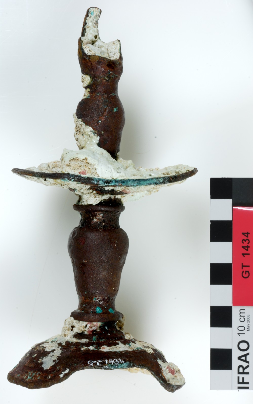 Copper/brass artefact recovered from Vergulde Draeck (Gilt Dragon)
