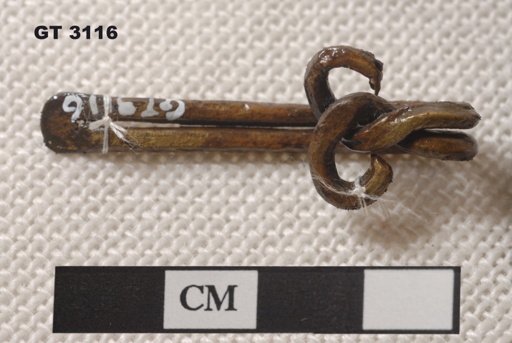 GT3116 Copper/brass artefact recovered from Vergulde Draeck (Gilt Dragon)