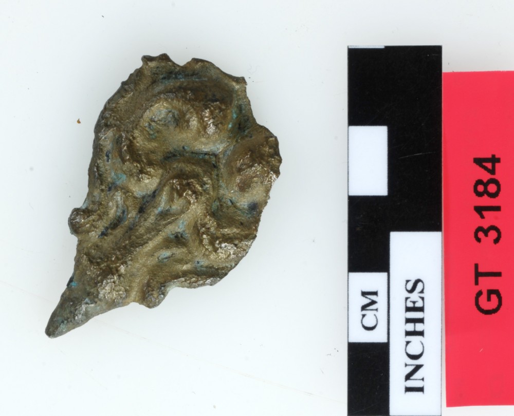 Copper/brass artefact recovered from Vergulde Draeck (Gilt Dragon)