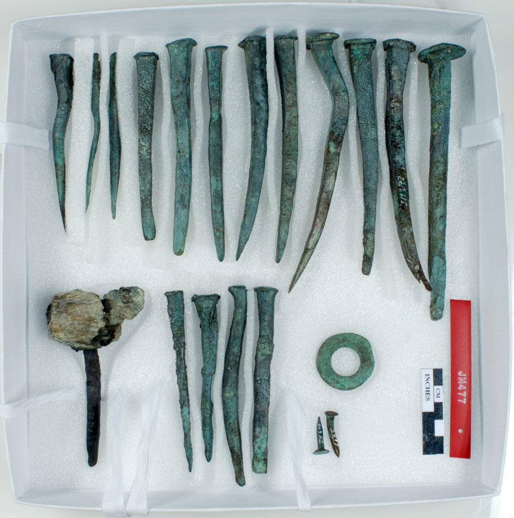 Copper/brass artefact recovered from James Matthews