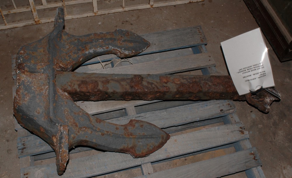 Ship's fittings artefact recovered from Kiryo Maru