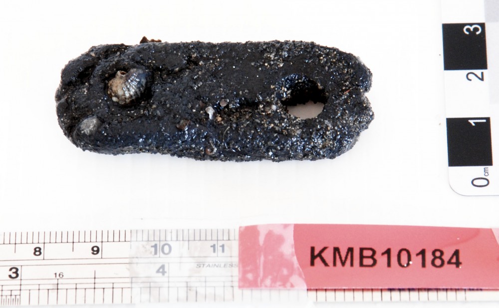 KMB1184 Lead artefact recovered from Samuel Wright