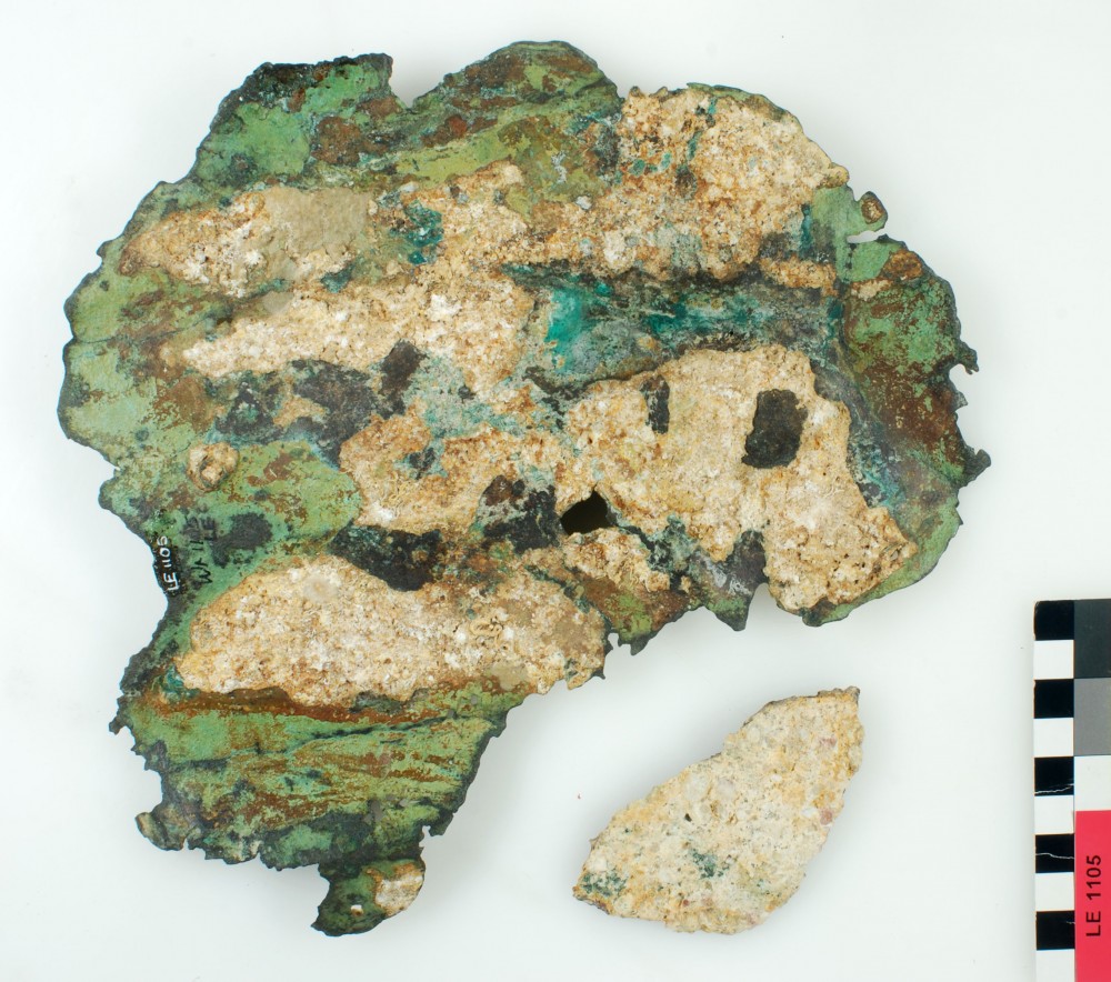Copper/brass artefact recovered from Lady Elizabeth