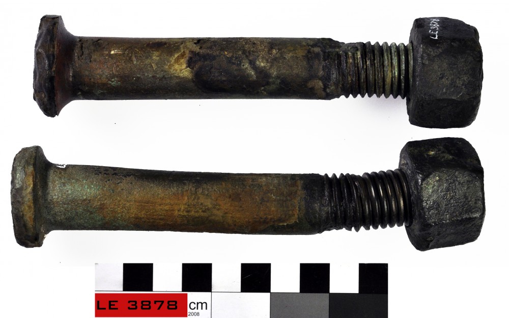 Copper/brass artefact recovered from Lady Elizabeth
