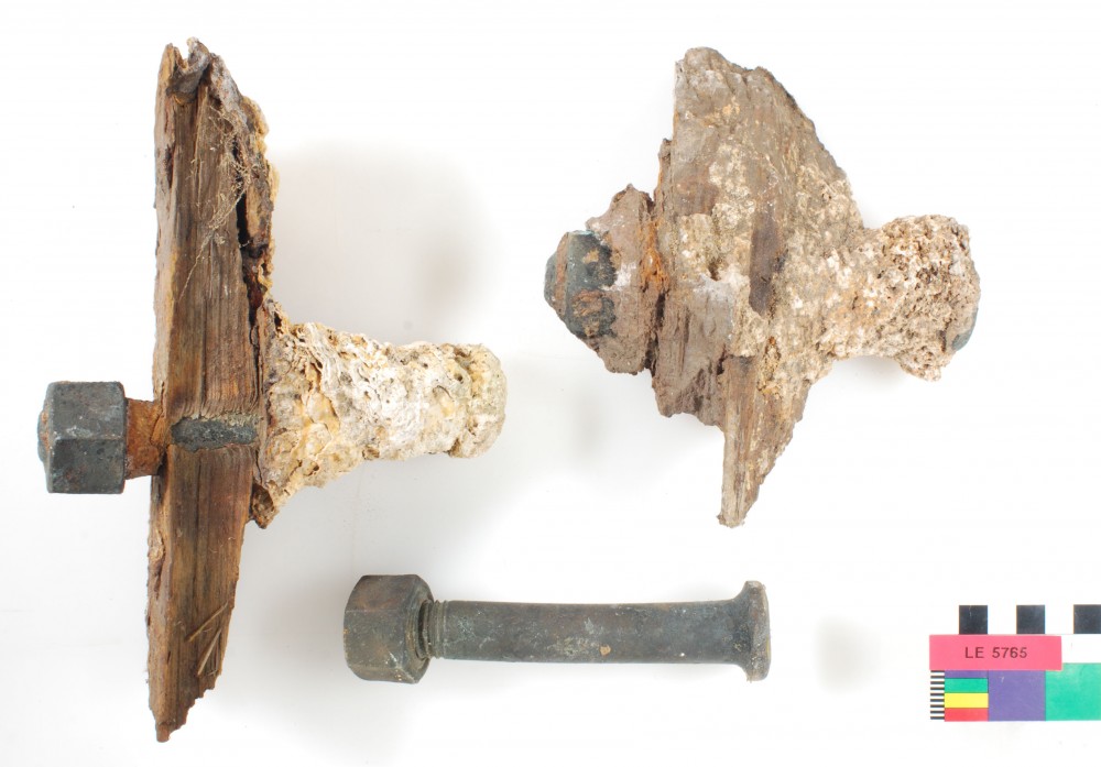Copper/brass artefact recovered from Lady Elizabeth
