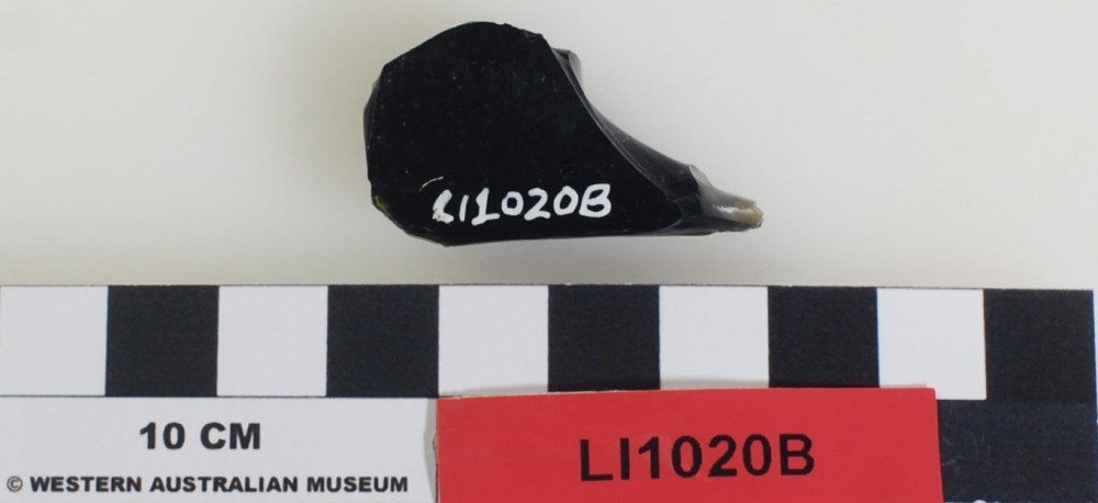 LI1020B Glass artefact recovered from Long Island