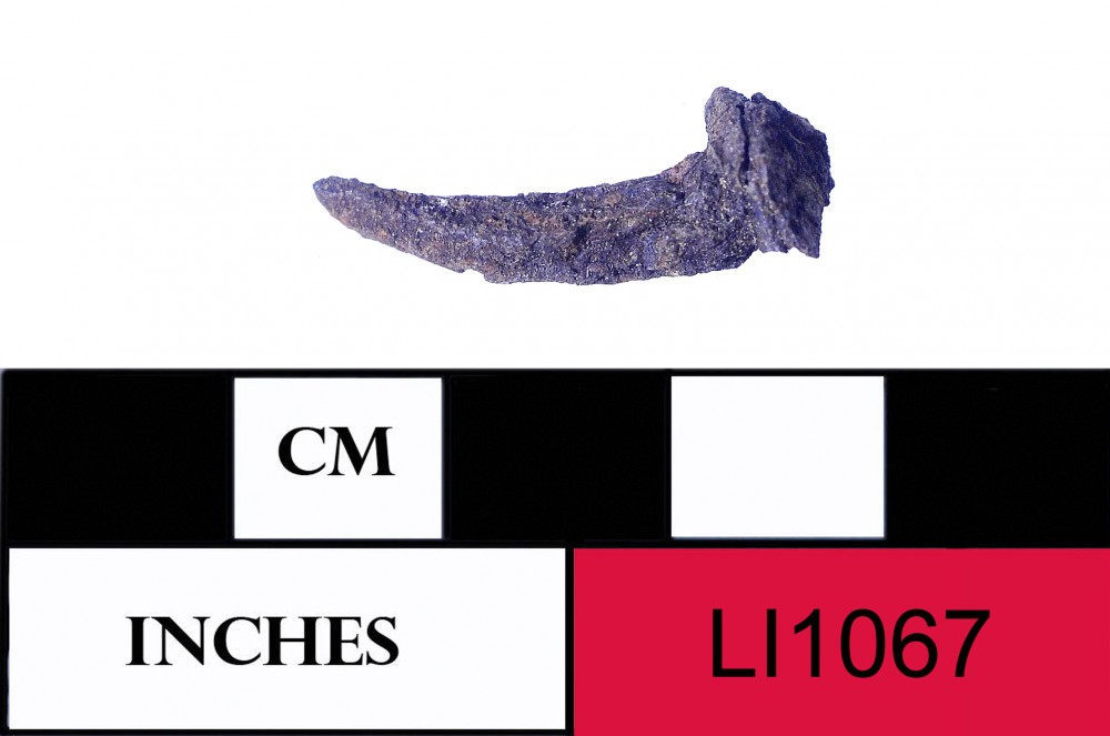 LI1067 FERROUS artefact recovered from Long Island
