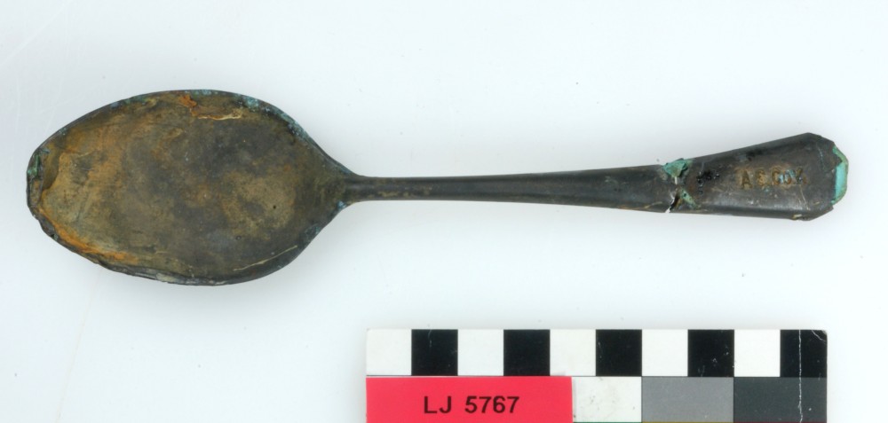 LJ5767 Copper/brass artefact recovered from Long Jetty site, Fremantle