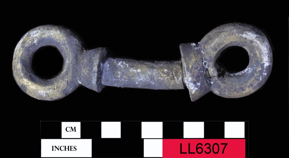 LL6307 Copper/brass artefact recovered from Lady Lyttleton