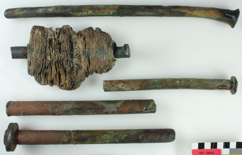 Copper/brass artefact recovered from Mayflower