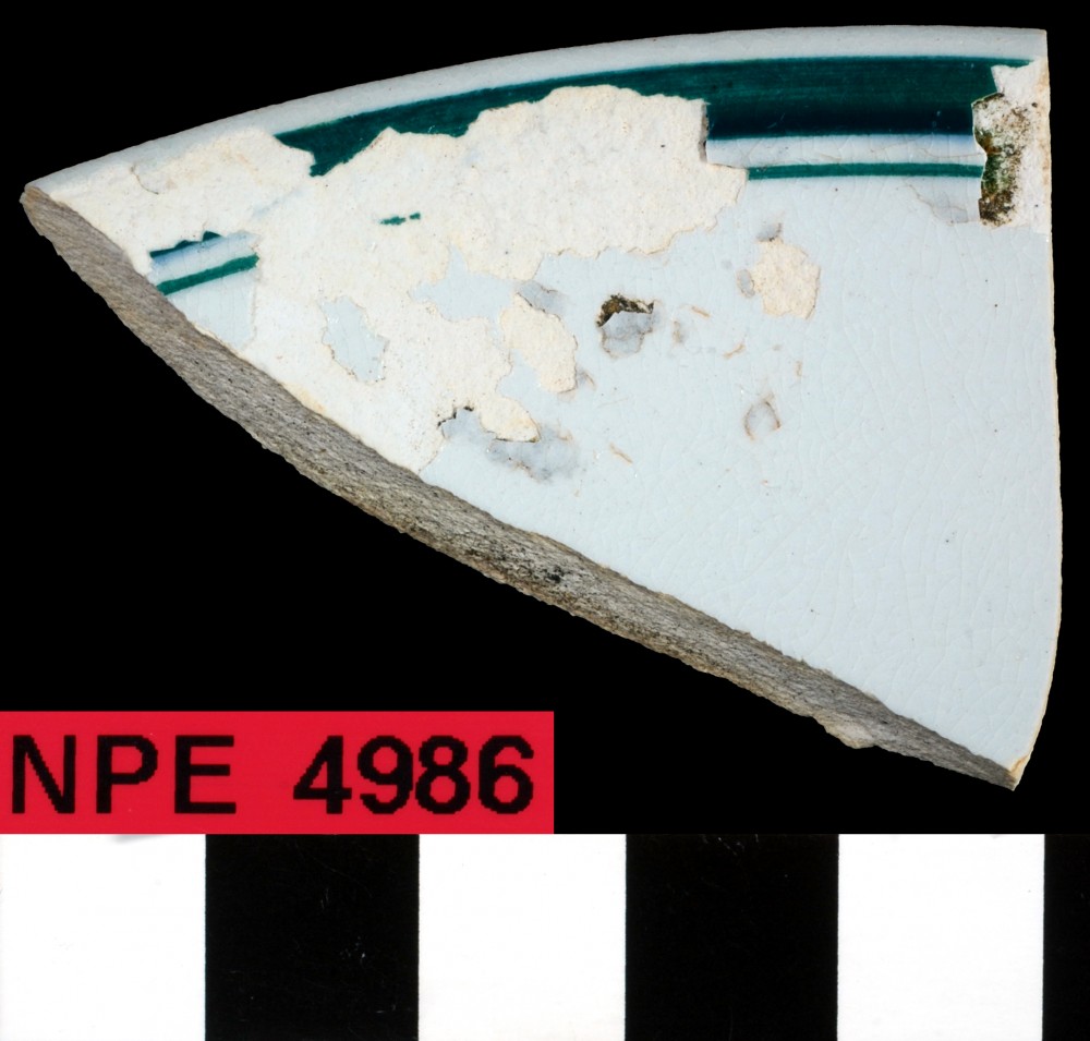 NPE4986 Patterned Earthenware artefact recovered from Notch Point East