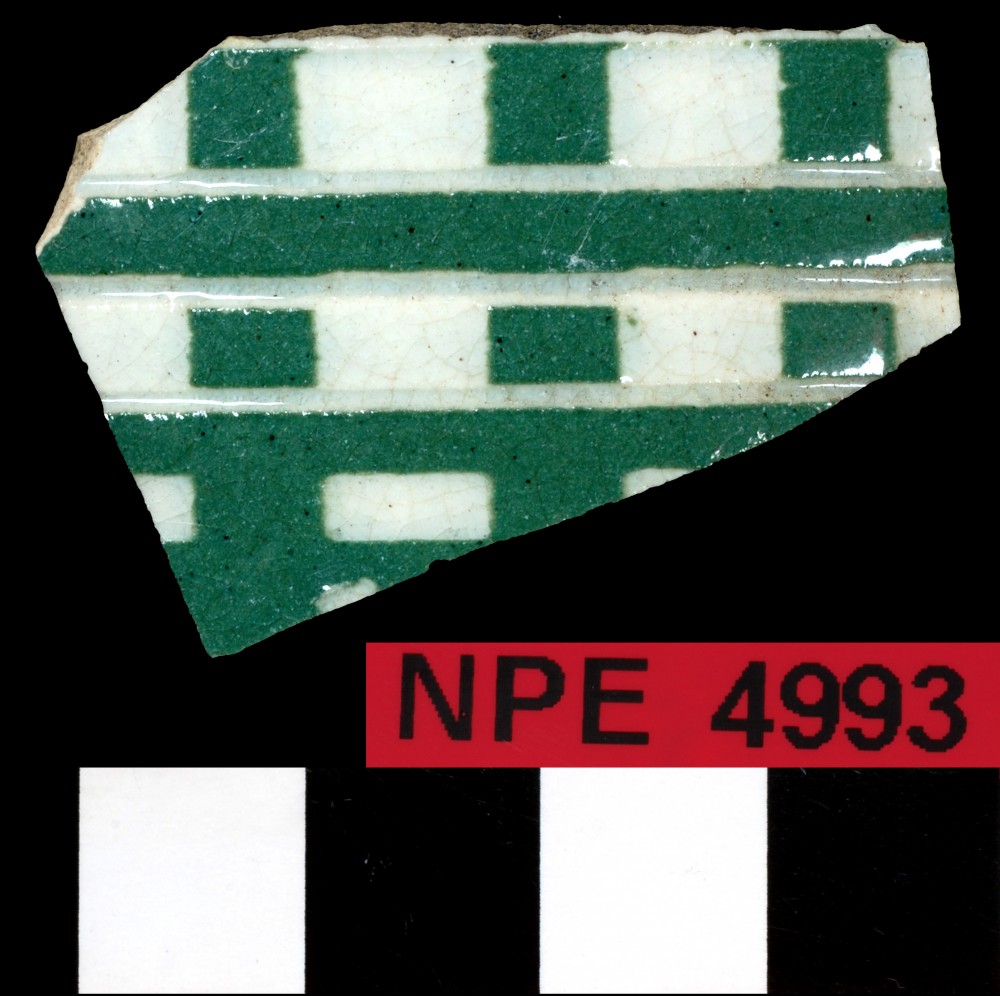 NPE4993 Patterned Earthenware artefact recovered from Notch Point East