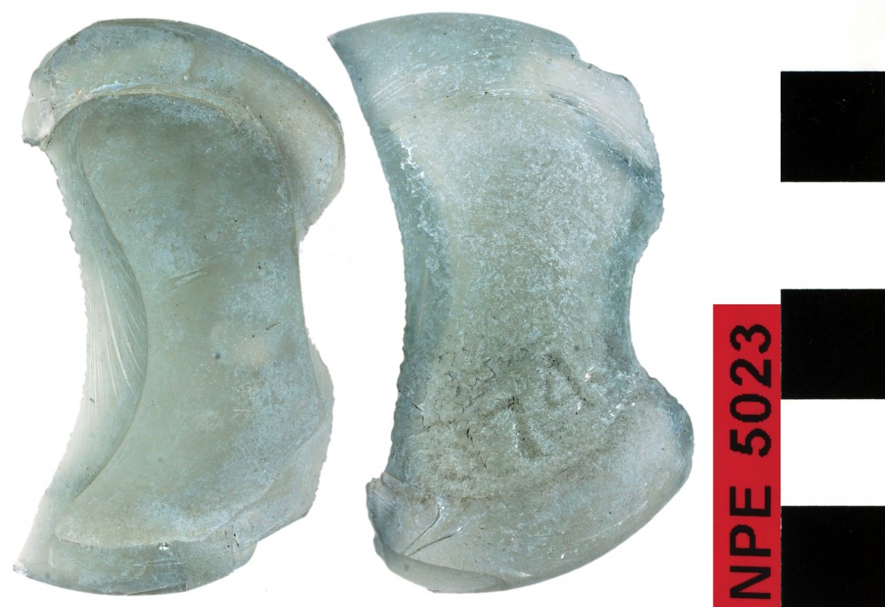 Glass artefact recovered from Notch Point East