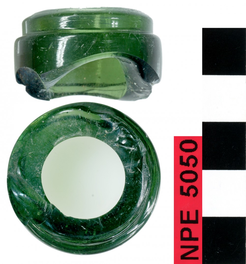 Glass artefact recovered from Notch Point East