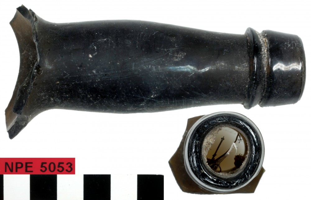 Glass artefact recovered from Notch Point East