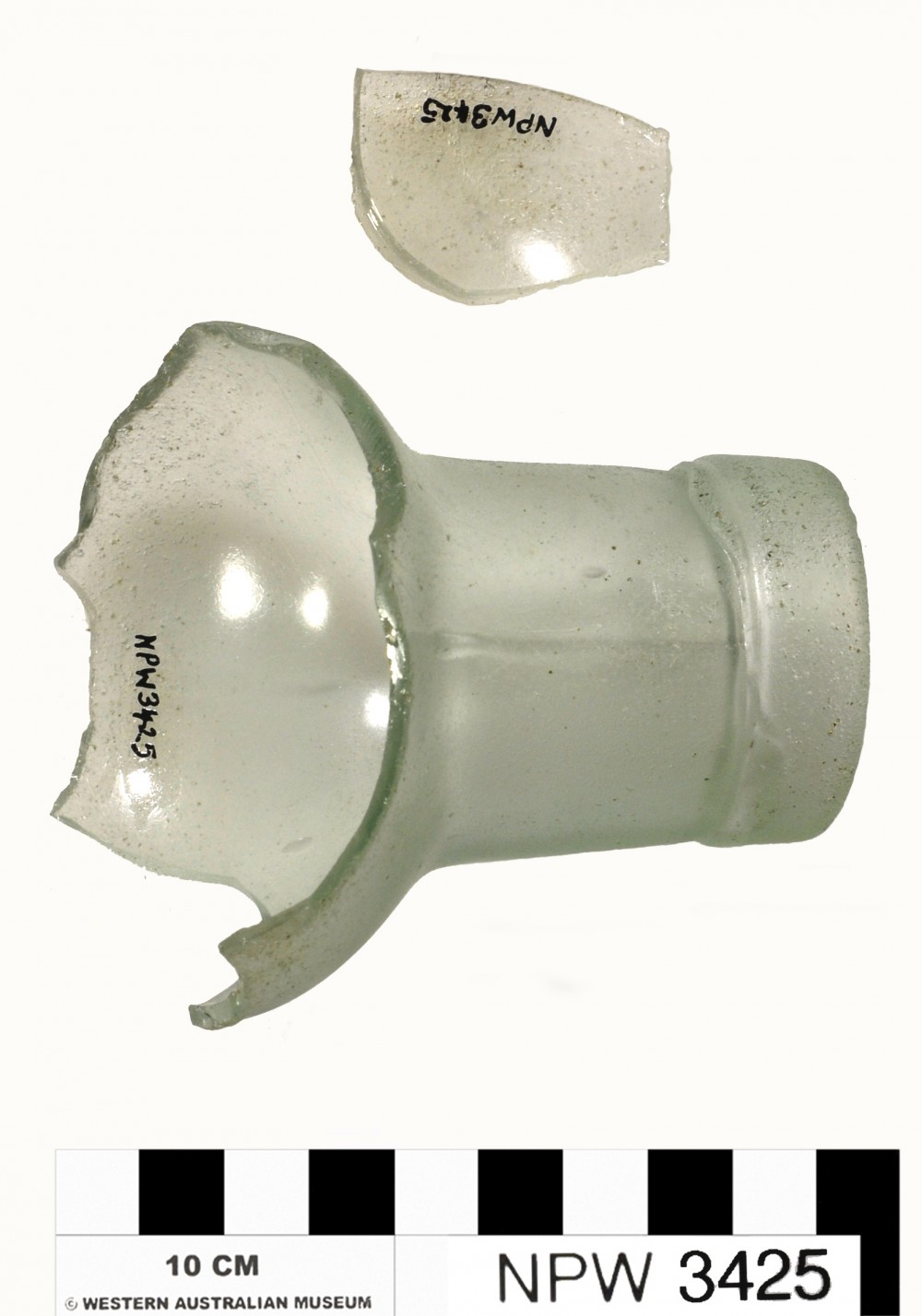 Glass artefact recovered from Notch Point 