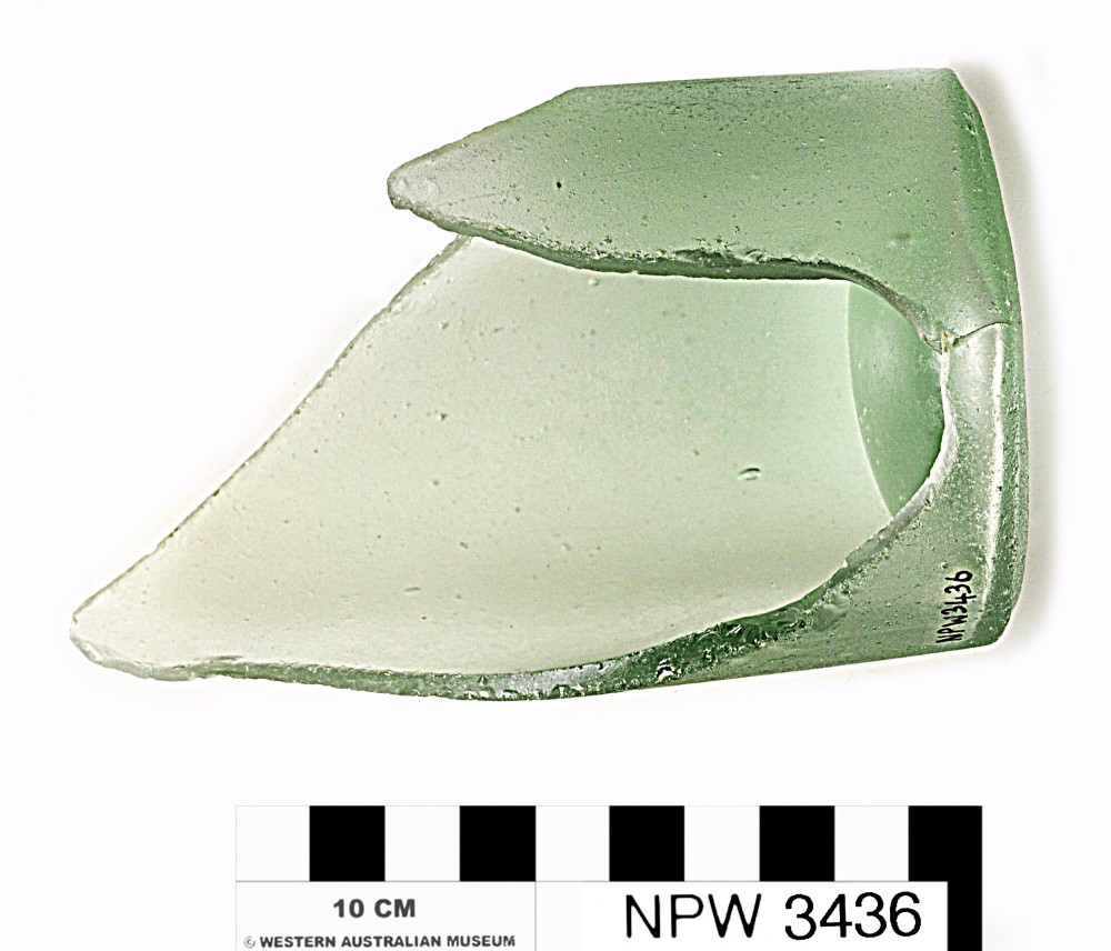 NPW3436 Glass artefact recovered from Notch Point