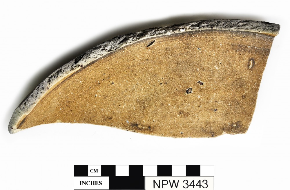 NPW3443 Earthenware artefact recovered from Notch Point
