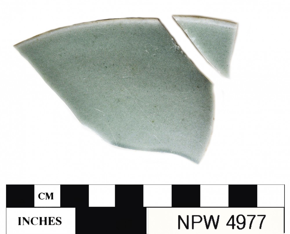 Porcelain artefact recovered from Notch Point 