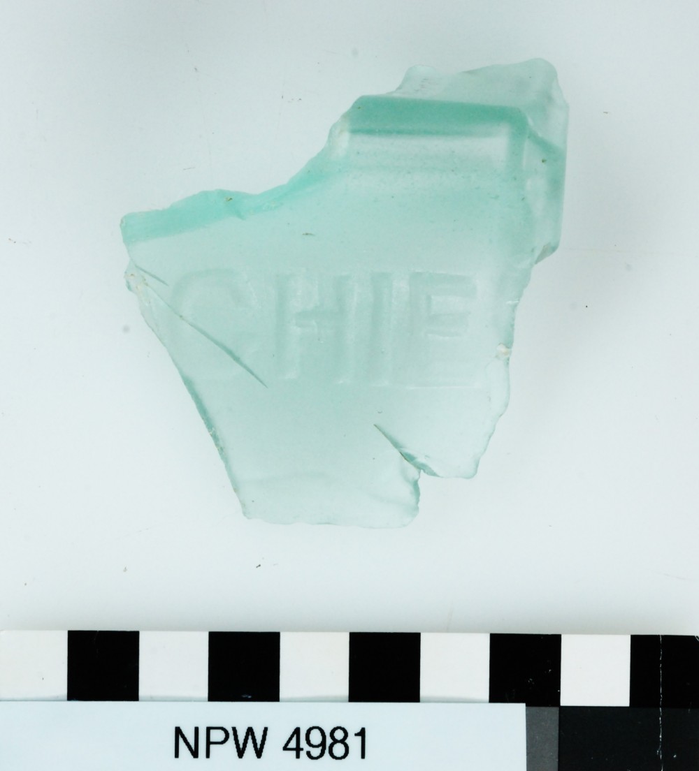 NPW4981 Glass artefact recovered from Notch Point