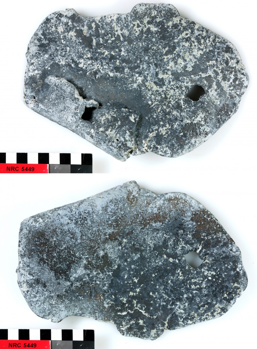 NRC5449 Lead artefact recovered from Correio da Azia