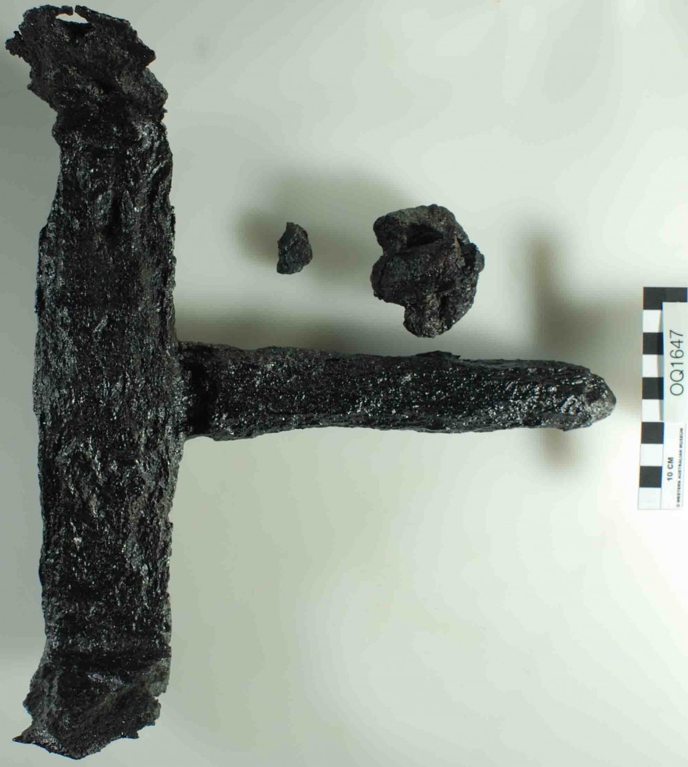 Ship's fittings artefact recovered from Ocean Queen