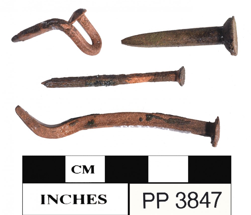 PP3847 Copper/brass artefact recovered from Peron Peninsula