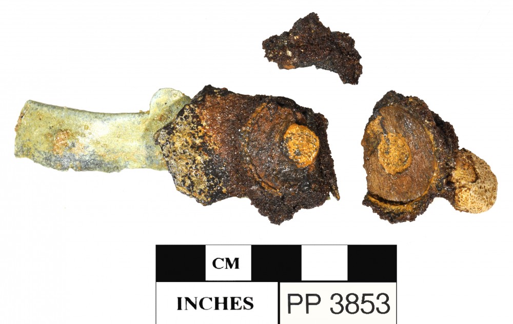 PP3853 Copper/brass artefact recovered from Peron Peninsula