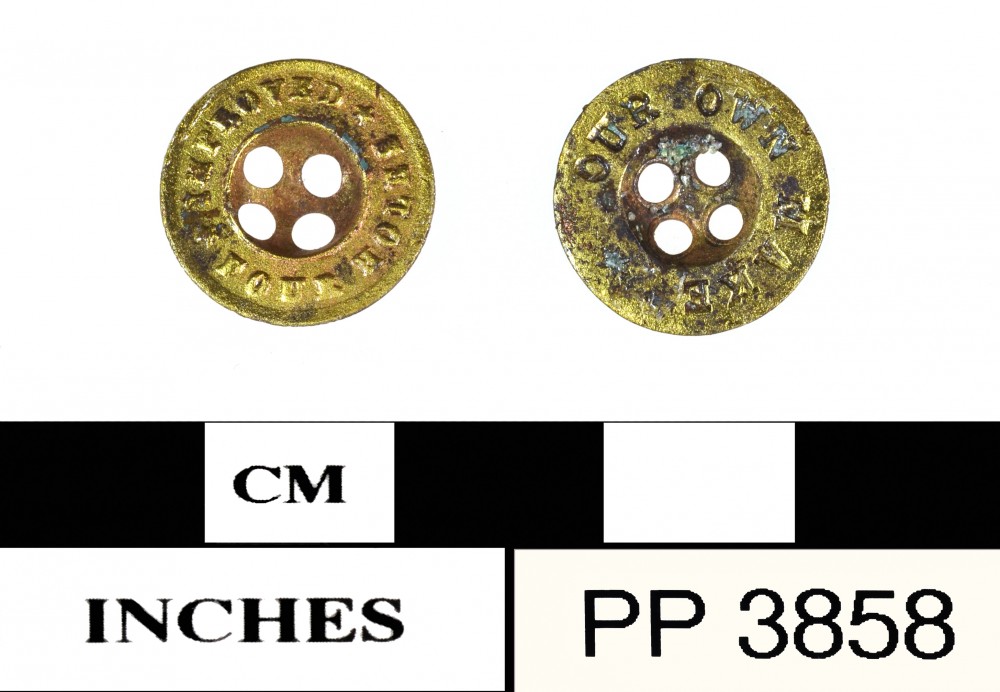 Copper/brass artefact recovered from Peron Peninsula