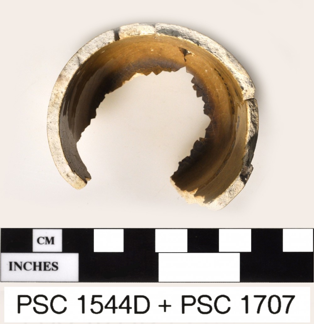 PSC1544D Earthenware artefact recovered from Perseverant Camp 1841